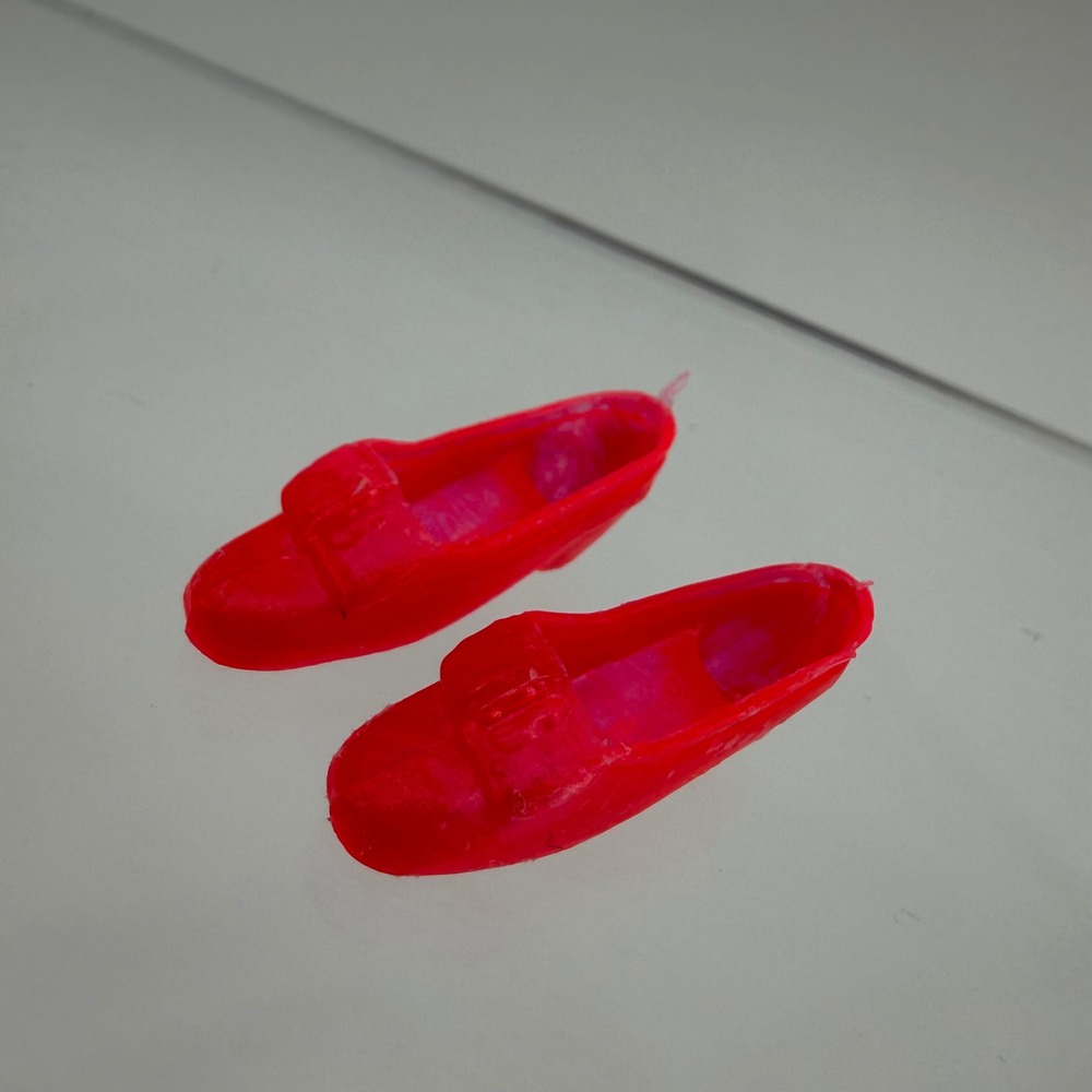 Pink Plastic Chunky Heels Shoes Barbie Doll Accessory‎ Vintage 60s-70s